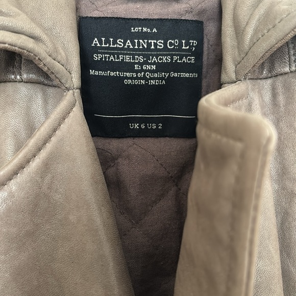 All Saints Rally Leather Jacket - Picture 9 of 9